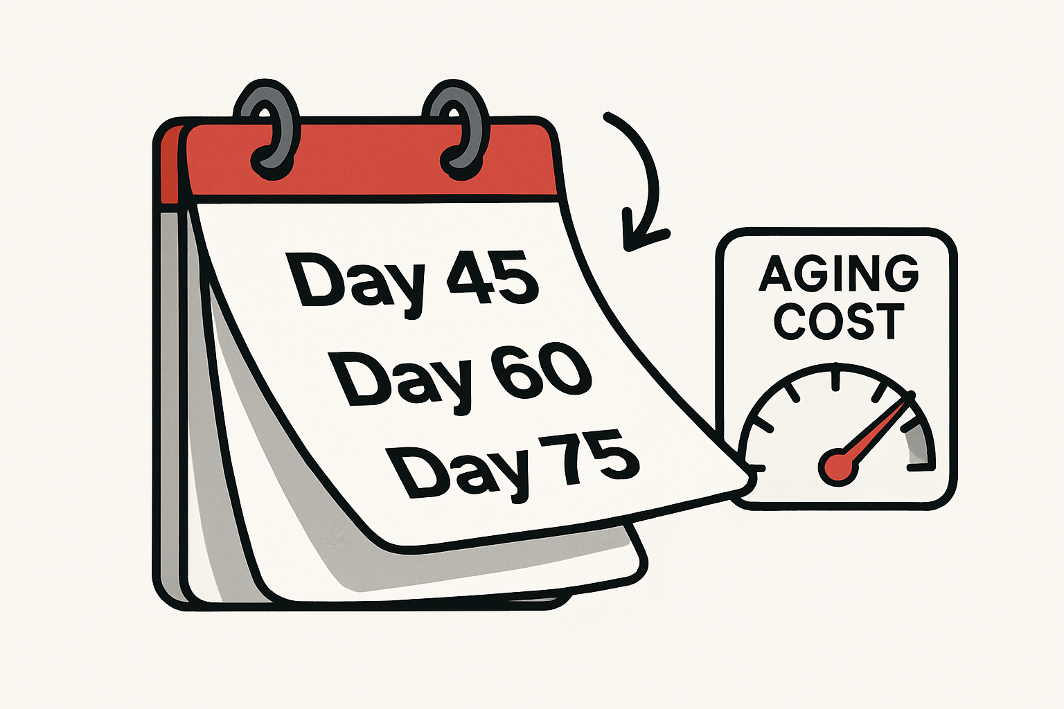 Used car aging increases carrying cost and exposure risk