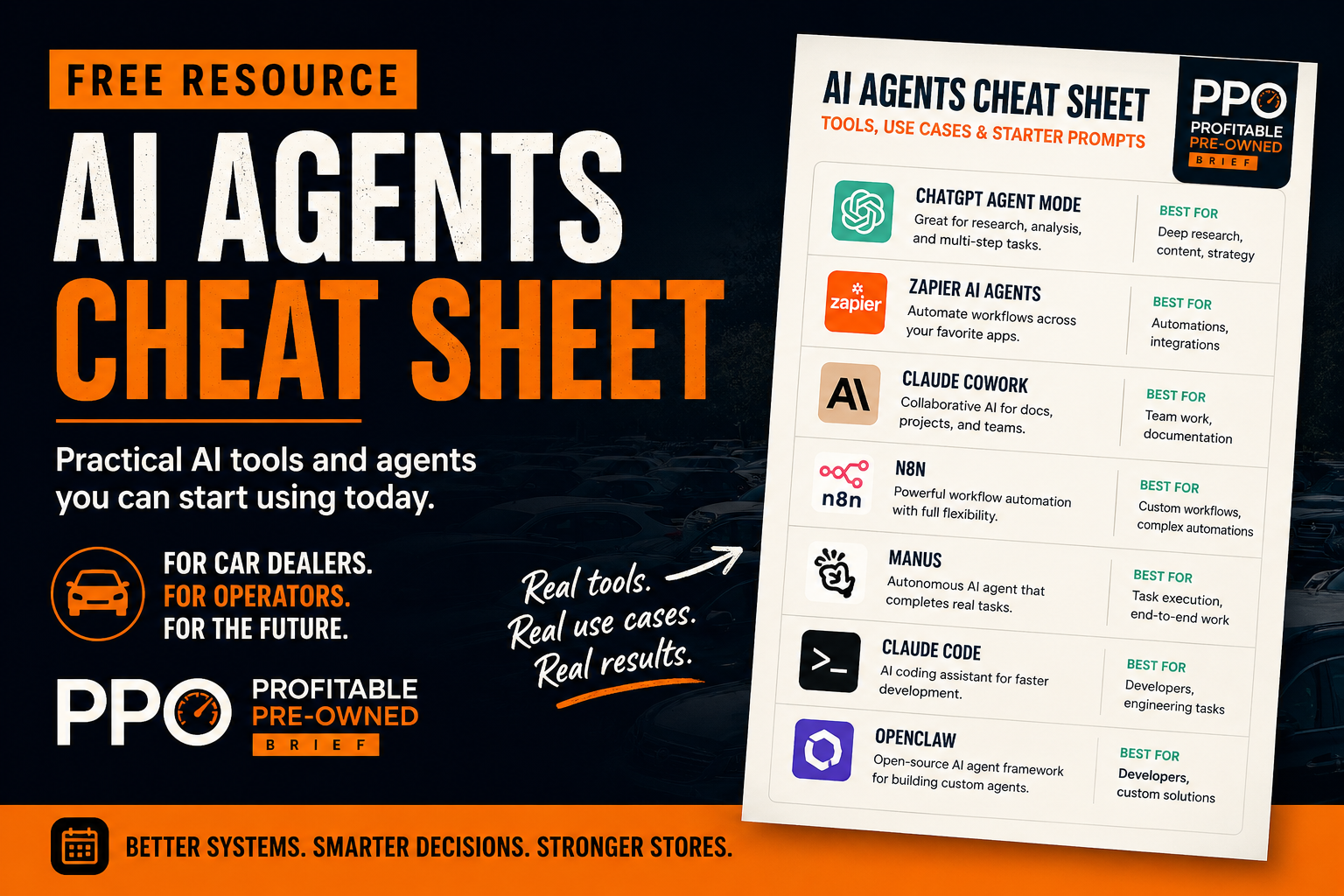 The AI Agents Cheat Sheet | Free Download for Operators & Business Owners