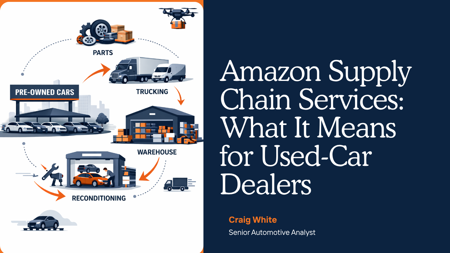 Amazon Supply Chain Services market signal showing parts logistics, reconditioning speed, and used-car dealer inventory execution