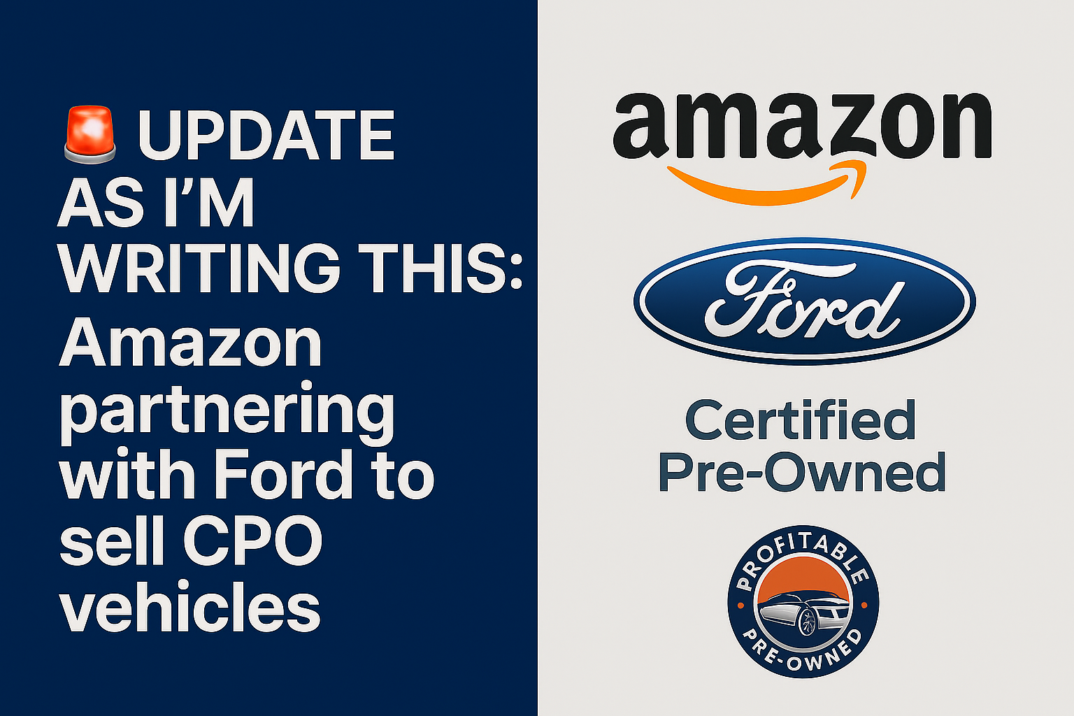 Amazon partners with Ford to sell Certified Pre-Owned vehicles