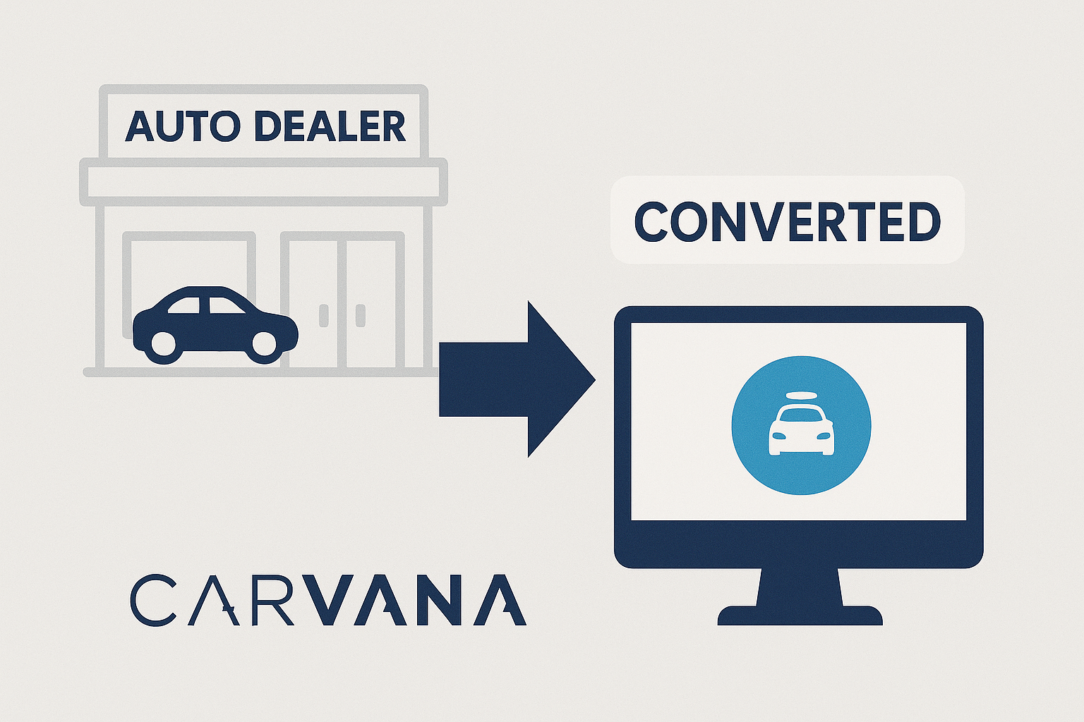 Graphic showing the evolution from vehicle sales to experience-driven revenue.