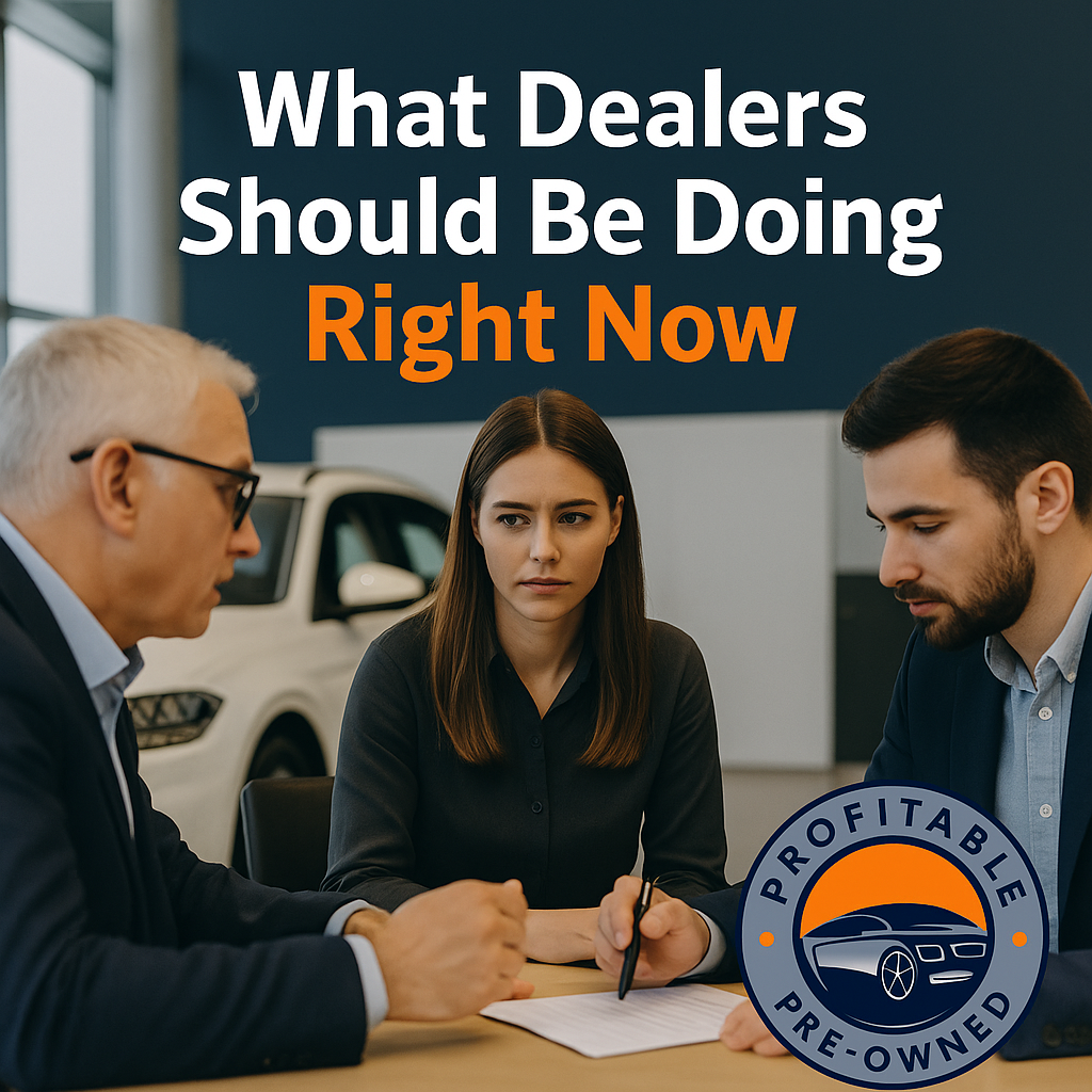 Dealership team reviewing EV strategy