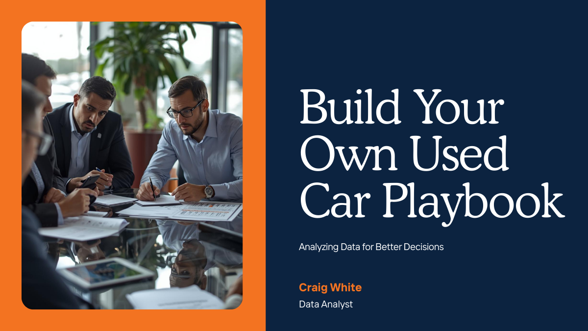 image of dealership employess at a conference table building used car strategy